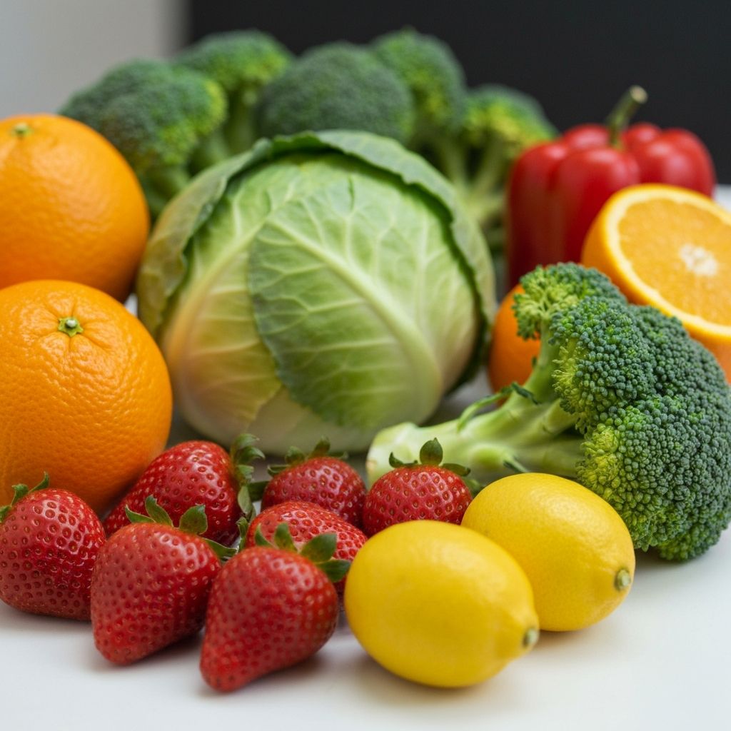 Fresh vegetables and fruits